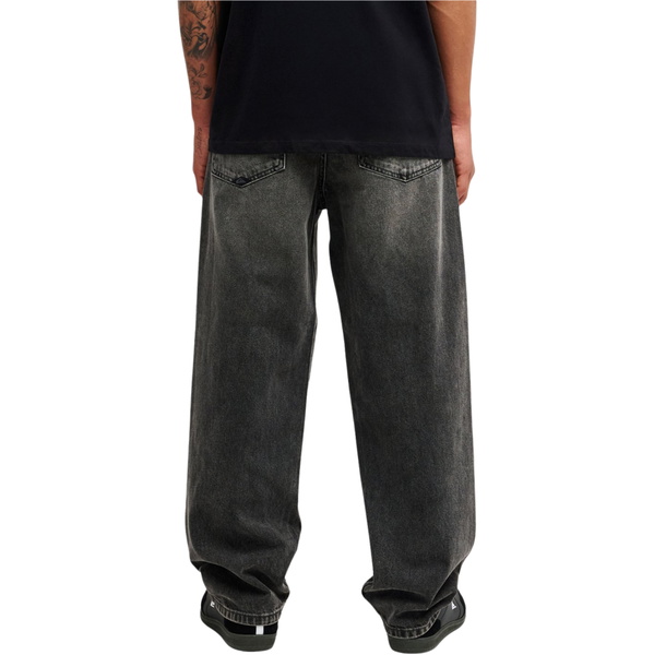 2026 Quiksilver Mens Relaxed Denim Jeans EQYDP03509 - Black Black Dirty